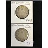 Image 1 : 1911 & 1912 CANADA 50 CENTS LOT OF 2 COINS!