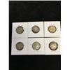 Image 2 : 1903-1910 CANADA 25 CENTS LOT OF6 COINS!