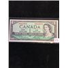 Image 1 : 1954 BANK OF CANADA $1 NOTE.MODIFIED PORTRAIT!