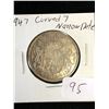 Image 1 : 1947 CANADA 50 CENTS! CURVED 7,NARROW DATE!