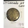 Image 1 : 1927(KEY DATE) CANADA 25 CENTS! NICE GRADE!