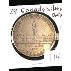 1939 CANADA SILVER DOLLAR!