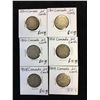 Image 1 : 1890H-1909 CANADA 25 CENTS LOT OF 6 COINS!