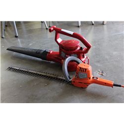 ELECTRIC TORO BLOWER AND BLACK AND DECKER TRIMMER
