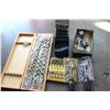 Image 1 : LOT OF NEW BITS SCREW DRIVERS AND WOOD CASE OF LARGE DRILL BITS