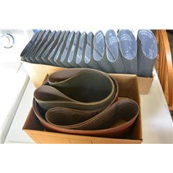 TWO BOXES OF NEW ASSORTED SANDING BELTS