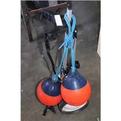 FOLDING GOLF CART AND TWO MARINE FLOATS