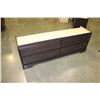 Image 1 : NEW MODERN ENTRY 4 DRAWER STORAGE BENCH, MISSING CUSHION, RETAIL $299