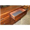 Image 2 : HOME ELEGANCE FLOOR MODEL MODERN 6 DRAWER RUSTIC DARK WOOD FINISH DRESSER WITH BEVELLED FRAMED MIRRO
