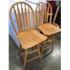 Image 1 : TWO OAK SWIVEL BARSTOOLS