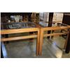 Image 3 : THREE PIECE OAK COFFEE TABLE SET