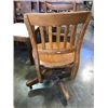 Image 2 : VINTAGE OAK ROLLING OFFICE CHAIR