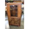 Image 1 : VINTAGE WATERFALL WALNUT DISPLAY CABINET