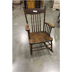 PRESSBACK OAK ROCKER