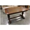 Image 1 : ANTIQUE OAK DINING TABLE AND FOUR CHAIRS
