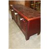 Image 2 : MAHOGANY FINISH MODERN GLASS DOOR ENTERTAINMENT STAND