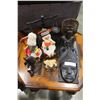 Image 1 : LOT OF VARIOUS WOOD WARES MASK FIGURES AND SCALE
