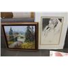 Image 1 : LIMITED EDITION LANG GIBBS DRAWING AND OIL PAINTING