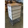 Image 2 : ROLLING ORGANIZER WITH FABRIC AND WIRE DRAWERS