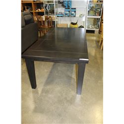 NEW HOME ELEGANCE MODERN DRK FINISH DINING TABLE WITH HIDDEN LEAF, RETAIL $1199