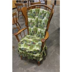 VILAS MAPLE WINGBACK ROCKING CHAIR WITH CUSHION