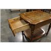 Image 2 : SKLAR PEPPLAR BURLED WALNUT SINGLE DRAWER ENDTABLE