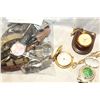Image 2 : BAG OF MENS WATCHES AND THREE POCKET WATCHES