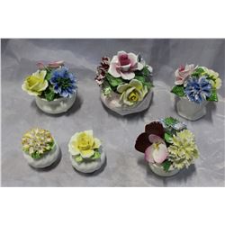 RADNOR STAFFORDSHIRE CHINA FLORALS AND SALT AND PEPPER