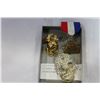 Image 1 : US NAVY BADGE HARLEY MEDAL AND RHINESTONE SKULL