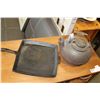 Image 1 : CAST IRON PAN AND KETTLE BOTH MADE IN USA
