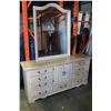 Image 1 : MAPLE FINISH DRESSER WITH MIRROR