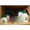 Image 1 : IRISH WHISKEY AND BAR GLASSES AND CANNISTERS