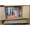 Image 1 : BOX OF DVDS AND DVD PLAYER