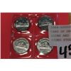 Image 2 : CARD OF GEORGE FIVE ONE CENT COINS AND FOUR CANADIAN TWELVE SIDED STEEL NICKELS