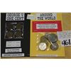 Image 1 : CARD OF TEN DIFFERENT WORLD COINS AND FOUR GEORGE FIFTH ONE CENT COINS