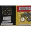 Image 2 : CARD OF TEN DIFFERENT WORLD COINS AND FOUR GEORGE FIFTH ONE CENT COINS