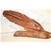 Image 2 : SMALL TOTEM POLE CARVED FEATHER AND ETCHED GLASS BOX