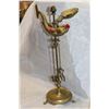 Image 1 : UNUSUAL ANTIQUE BRASS OIL LAMP