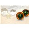 Image 1 : LOT OF ART GLASS BUBBLE PAPER WEIGHTS AND PAIR OF ROUND ART GLASS BOOKENDS