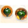 Image 2 : LOT OF ART GLASS BUBBLE PAPER WEIGHTS AND PAIR OF ROUND ART GLASS BOOKENDS