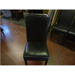 (NEW) Brown Leatherette Chair with Beige Stiching