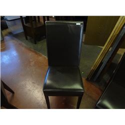 (NEW) Brown Leatherette Chair with Beige Stiching