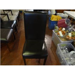 (NEW) Brown Leatherette Chair with Beige Stiching