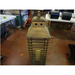 Wooden Lantern with Battery Operated Candle