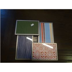 Picture Frame, 4 pictures, 1 with cracked glass