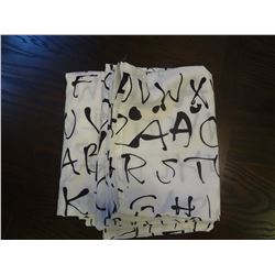 Alphabet Queen Size Bed Sheet Set