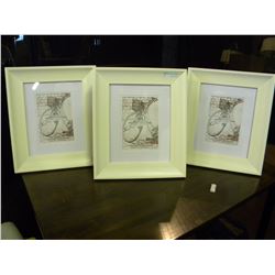 Lot of three picture frames