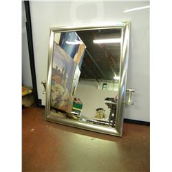 Framed Mirror with Handles for Adjusting