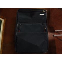 Green Carry On Luggage with Blue Sholder Bag