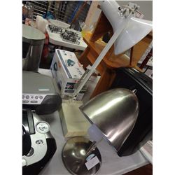 2 Desk Lampos and a Iron